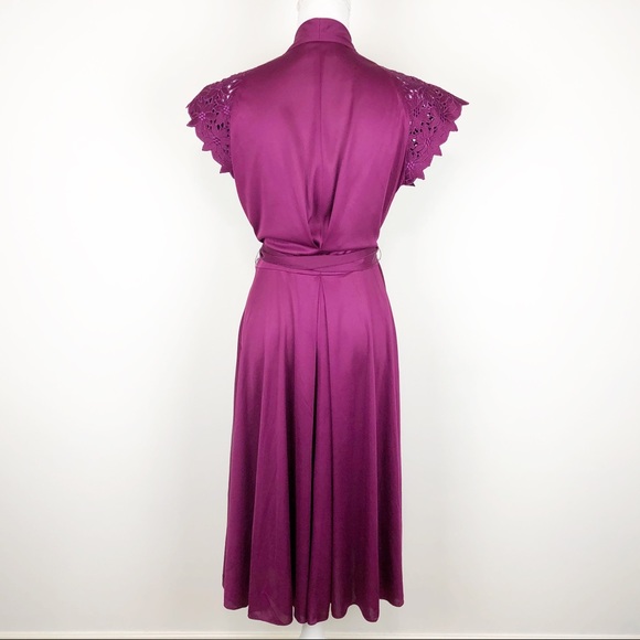 VINTAGE | Ayres by E. Eysen Crochet Wrap Dress - Picture 7 of 14